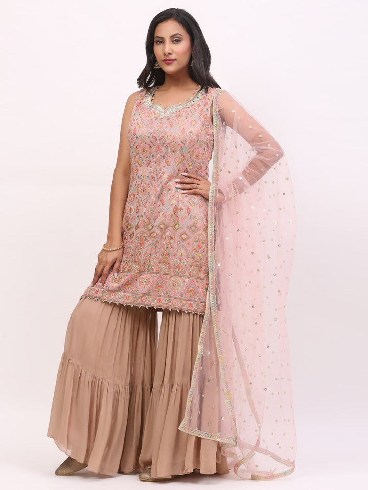 Blush Pink Jaquard suit