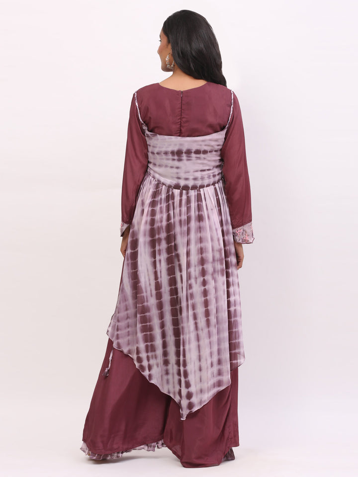 Wine Shibori Jumpsuit