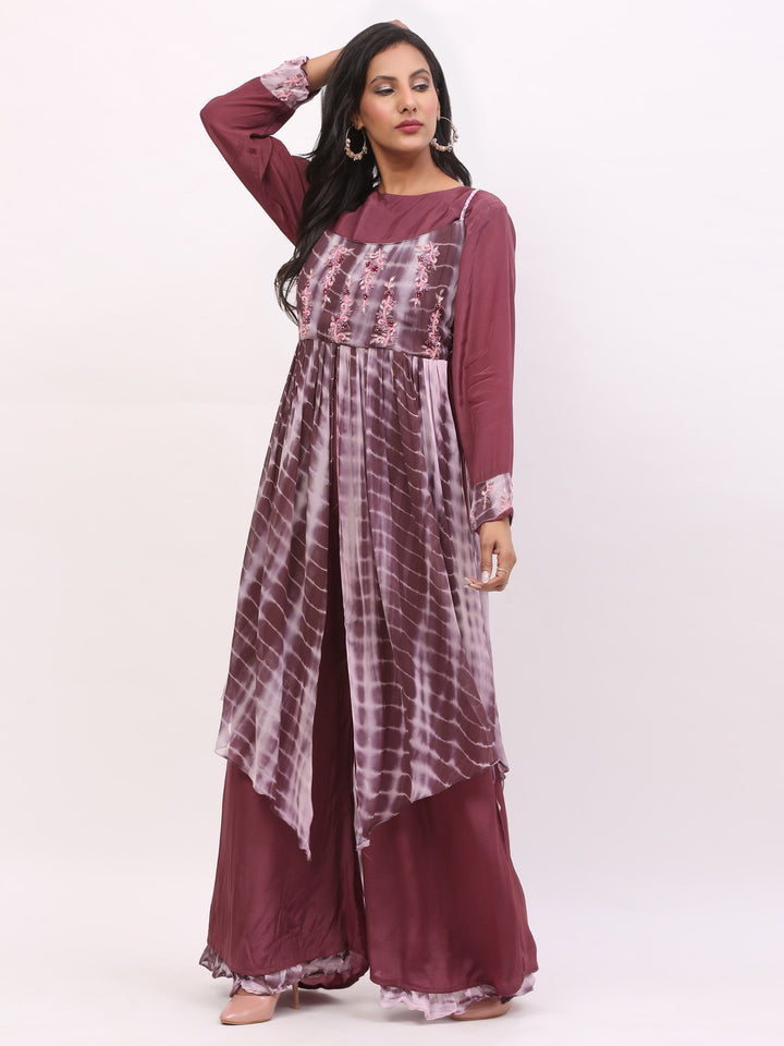 Wine Shibori Jumpsuit