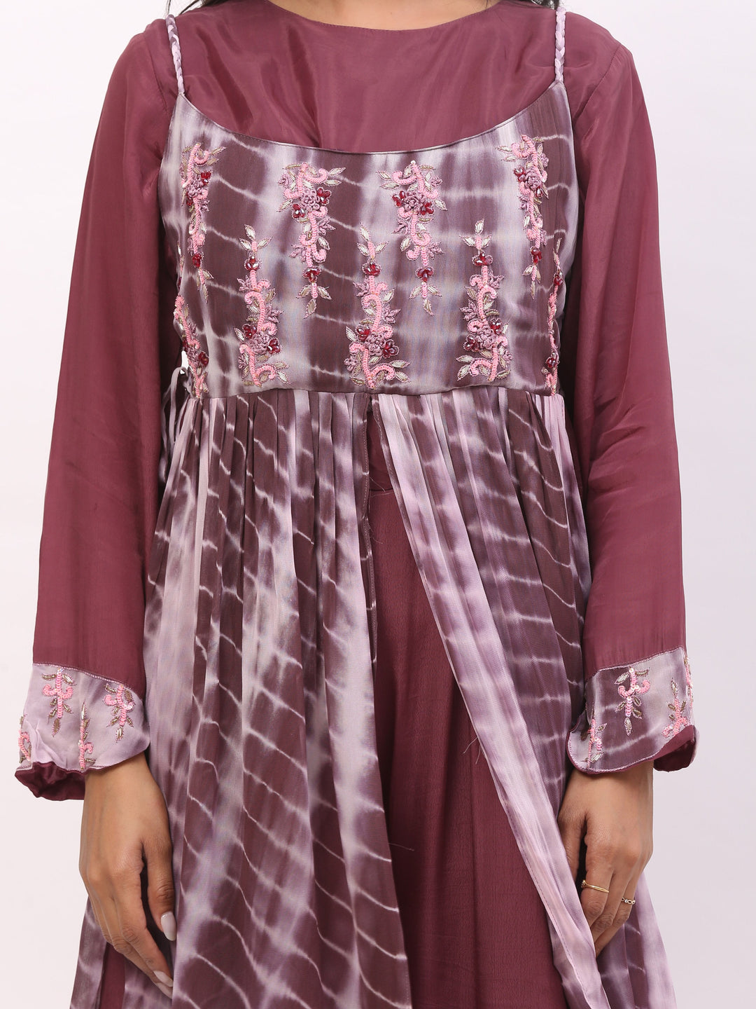 Wine Shibori Jumpsuit