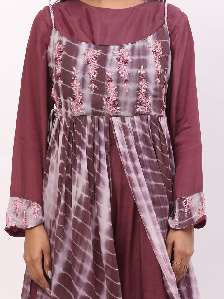 Wine Shibori Jumpsuit
