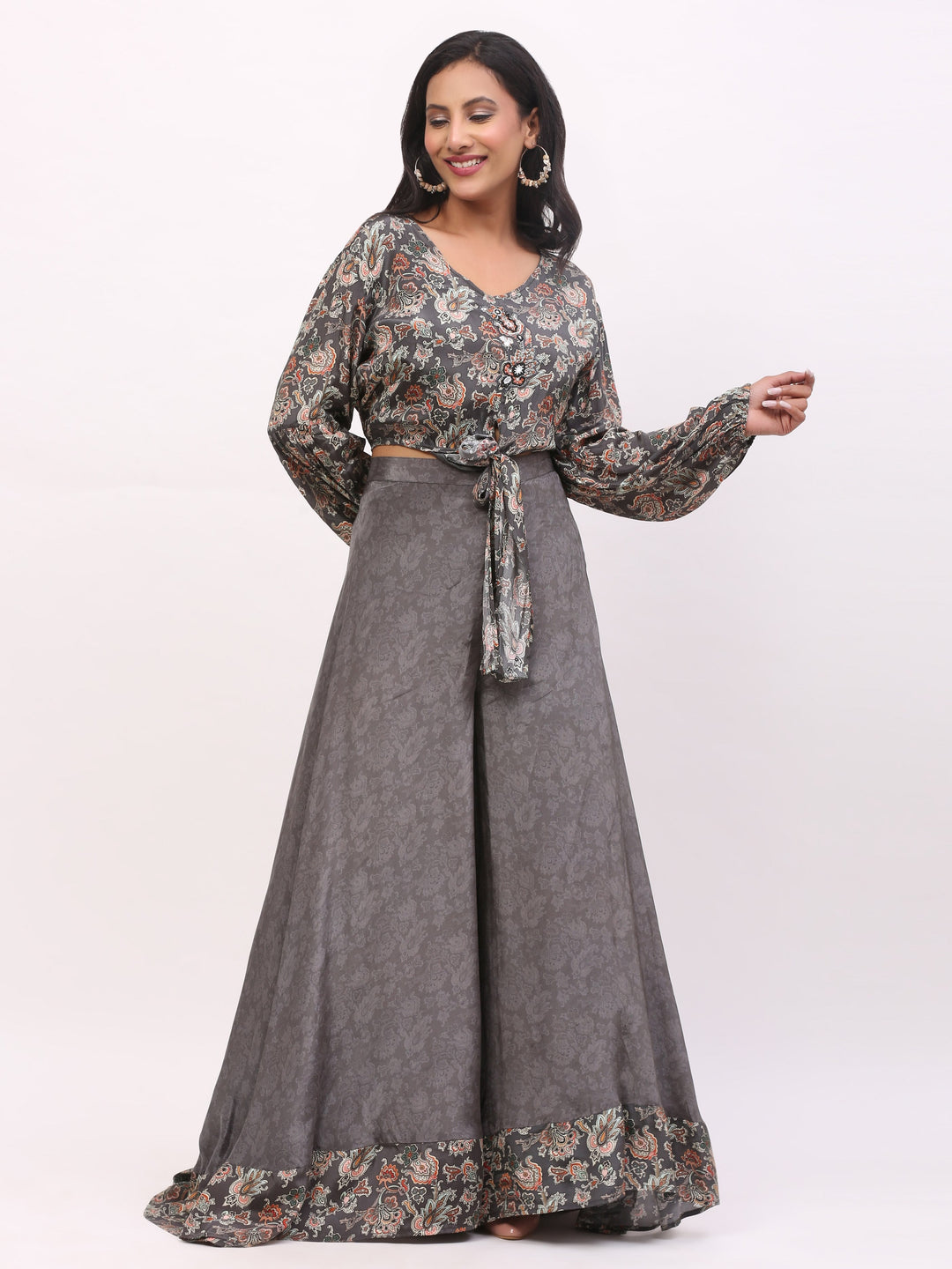 Grey Indowestern Dress