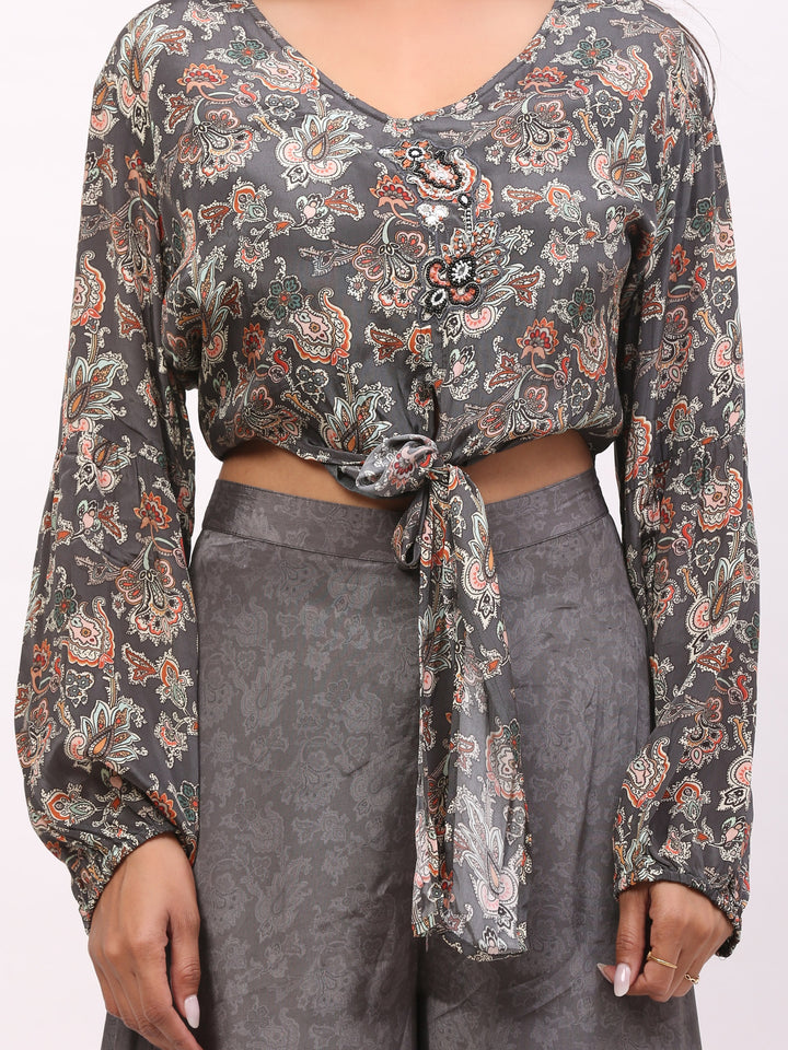 Grey Indowestern Dress