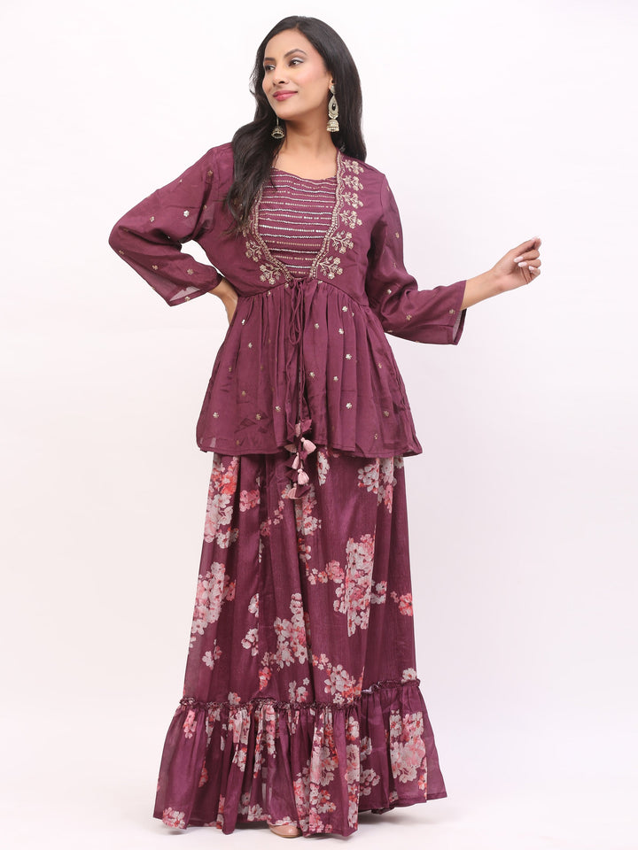 Wine Skirt Dress