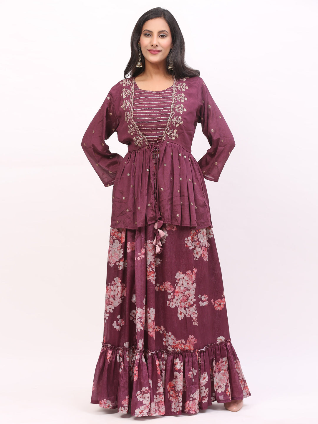 Wine Skirt Dress
