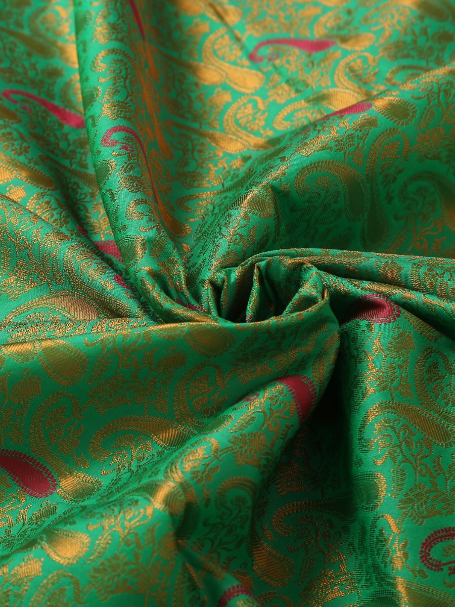 Green & Pink Kanjivaram Silk Saree