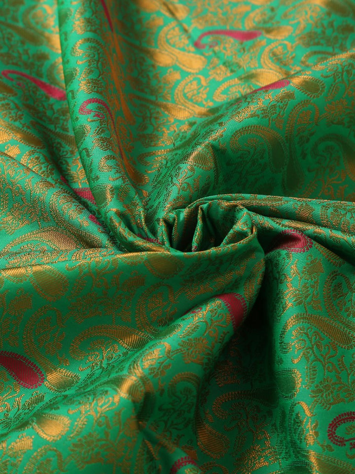 Green & Pink Kanjivaram Silk Saree