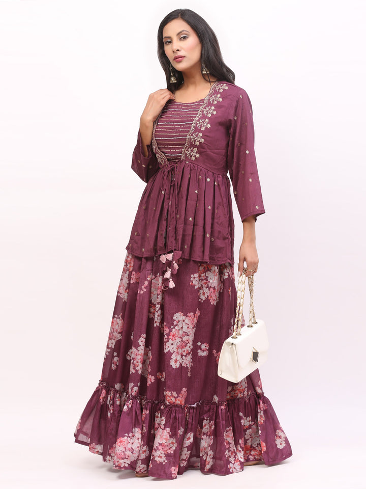 Wine Skirt Dress