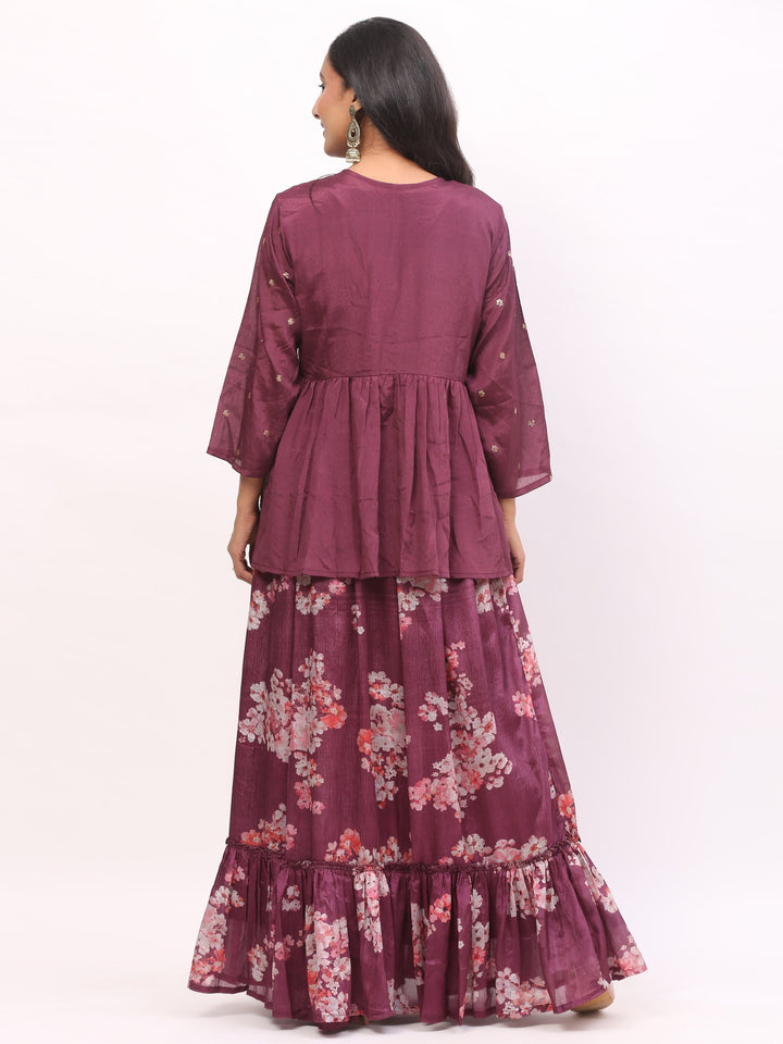 Wine Skirt Dress
