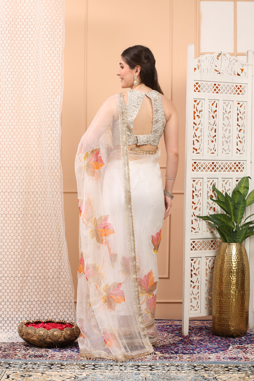 White Organza Saree