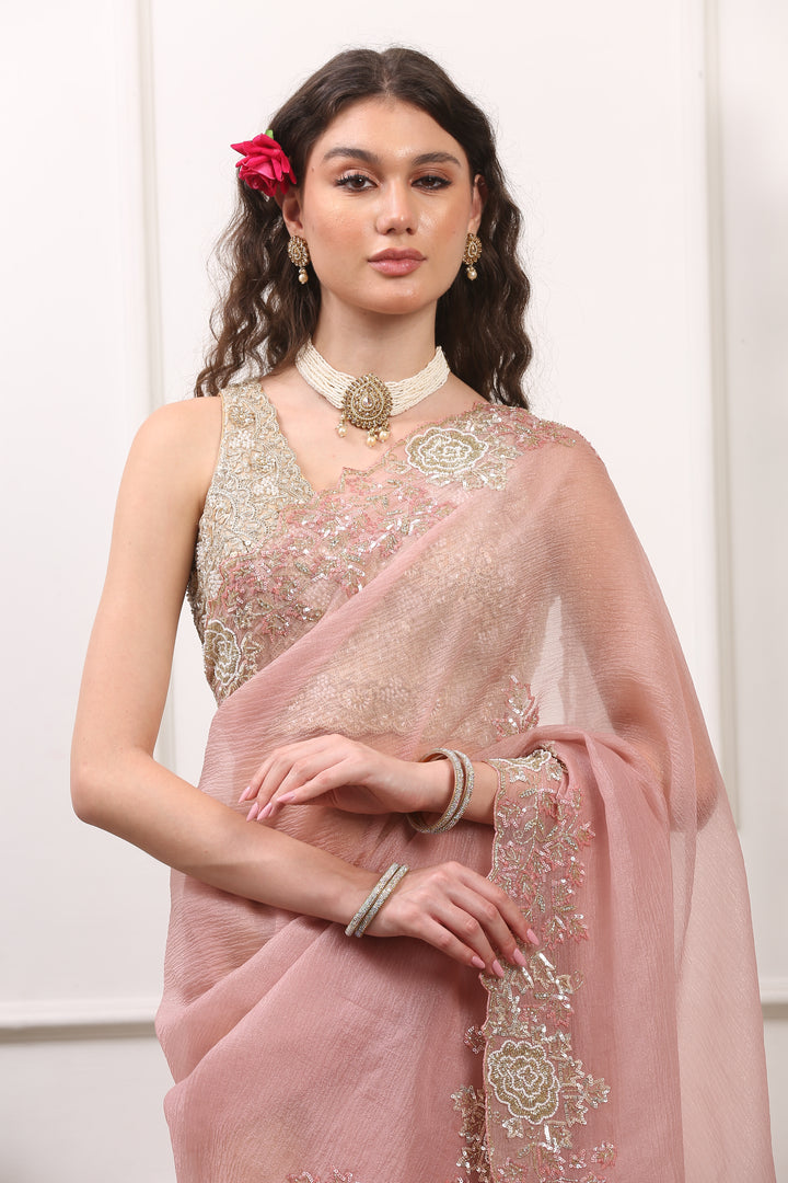 Dusty Lilac saree