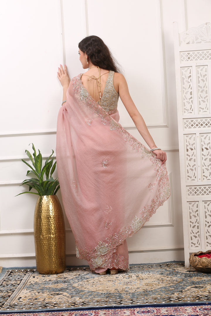 Dusty Lilac saree