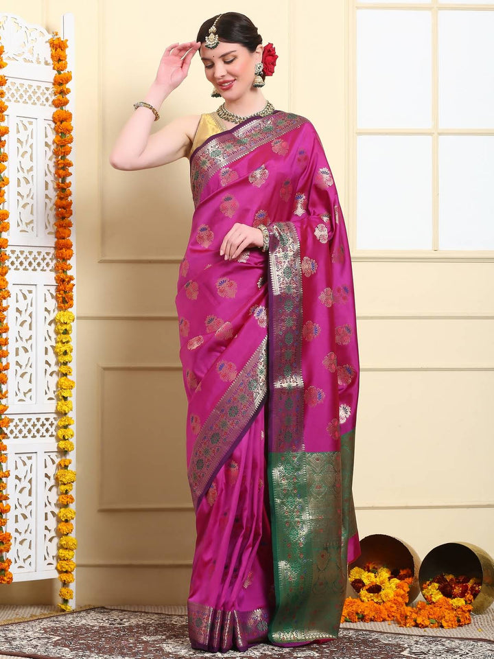 Magestic Purple Katan Silk Saree