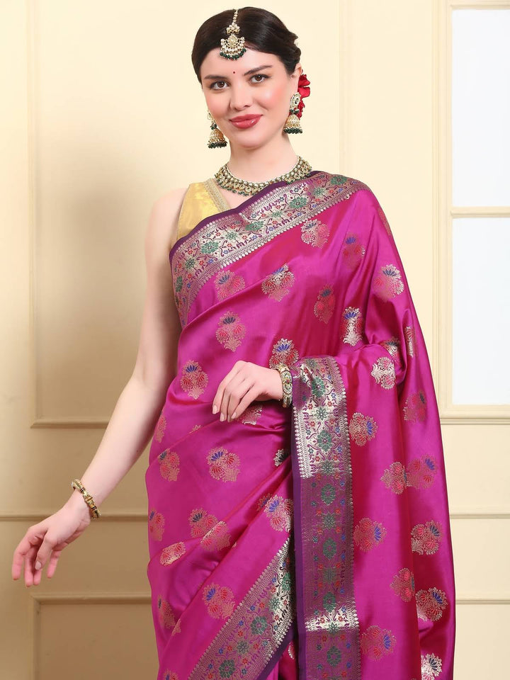 Magestic Purple Katan Silk Saree