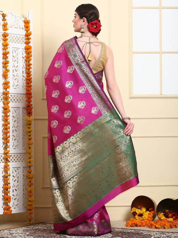 Magestic Purple Katan Silk Saree