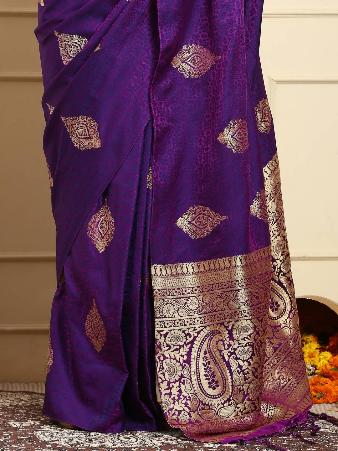 Purple Tanchui Silk Saree