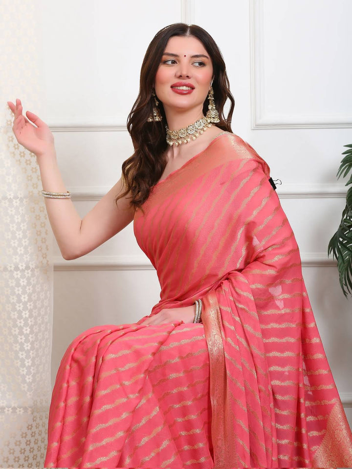 Leheriya Georgette Saree