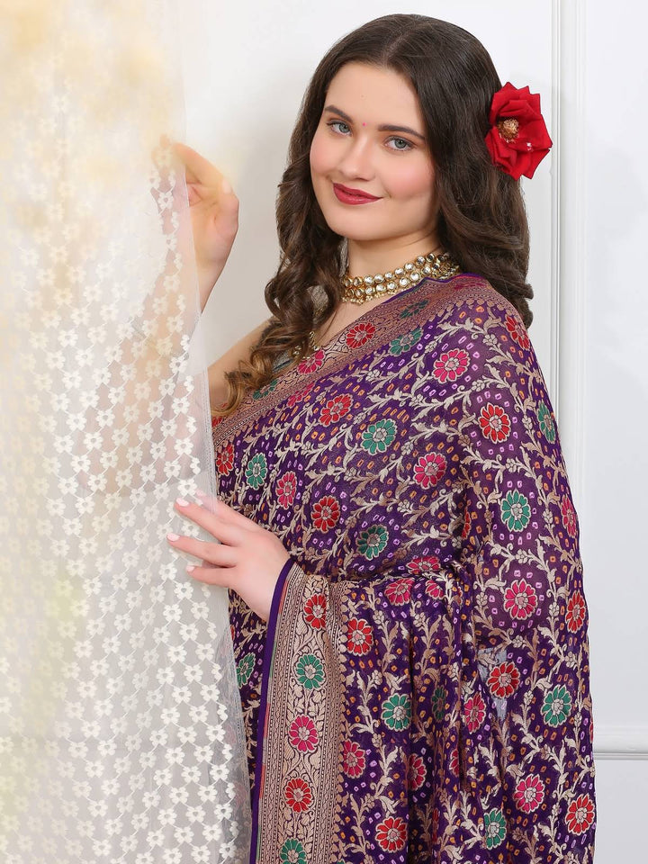 Khaddi Georgette Saree