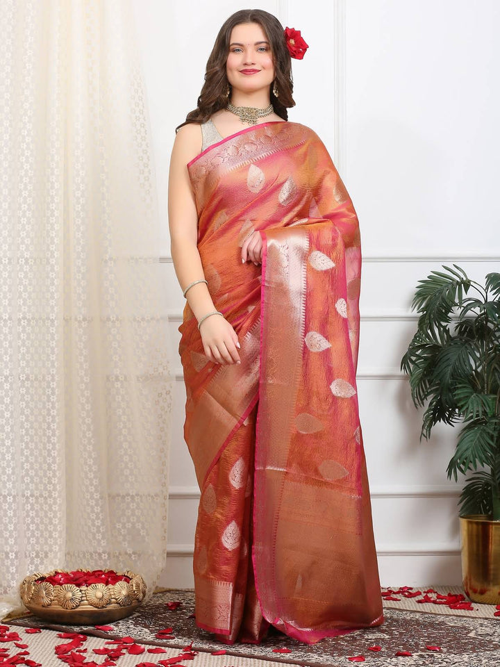 Crush Tissue Saree