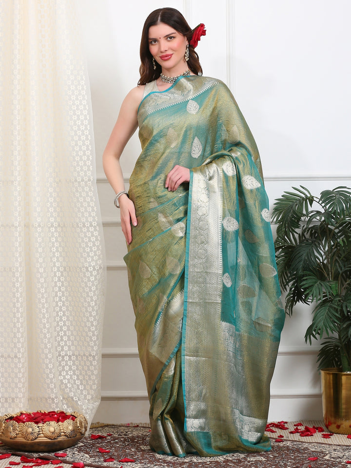 Crush Tissue Saree
