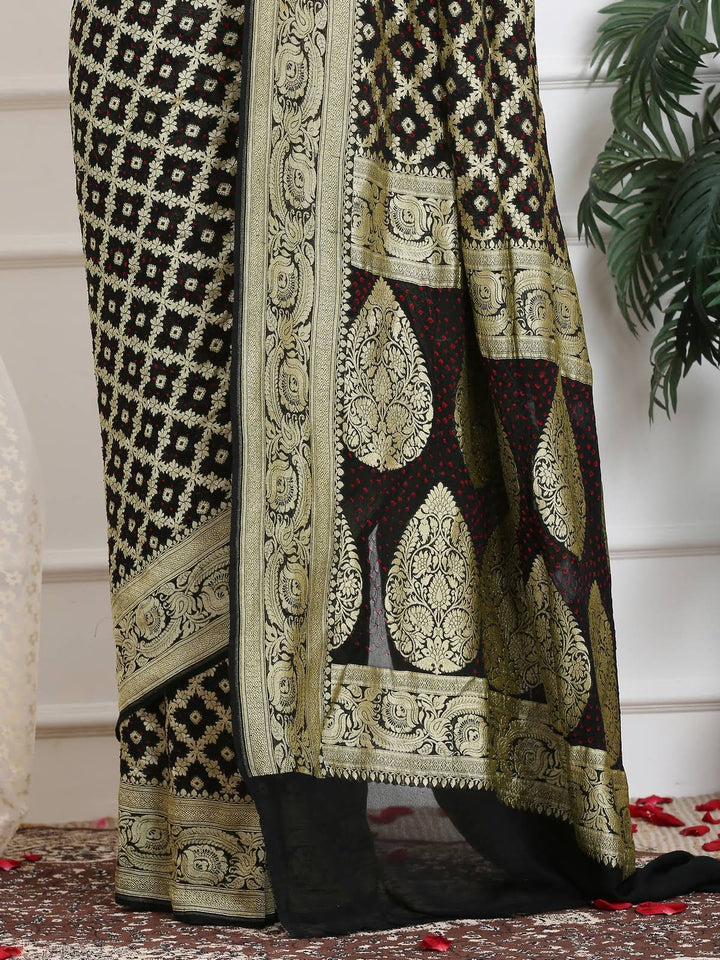 Coco Black Khaddi Georgette Saree
