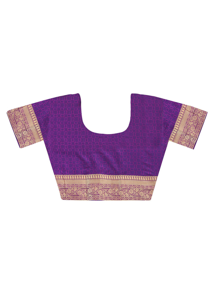 Purple Tanchui Silk Saree