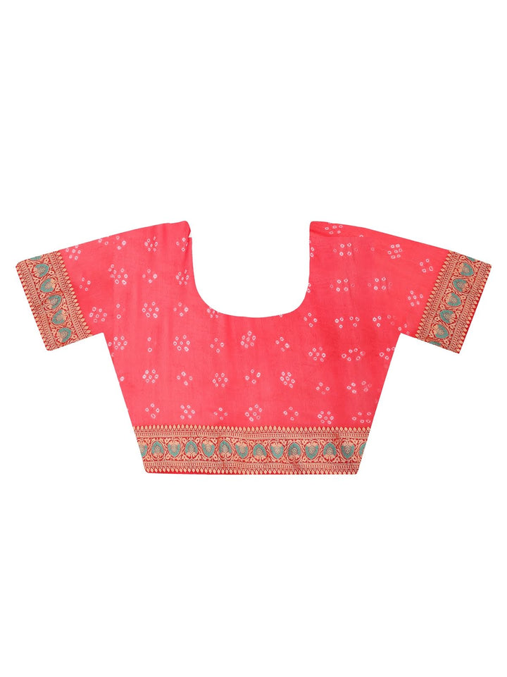 Royal Red Khaddi Georgette Bandhej Saree