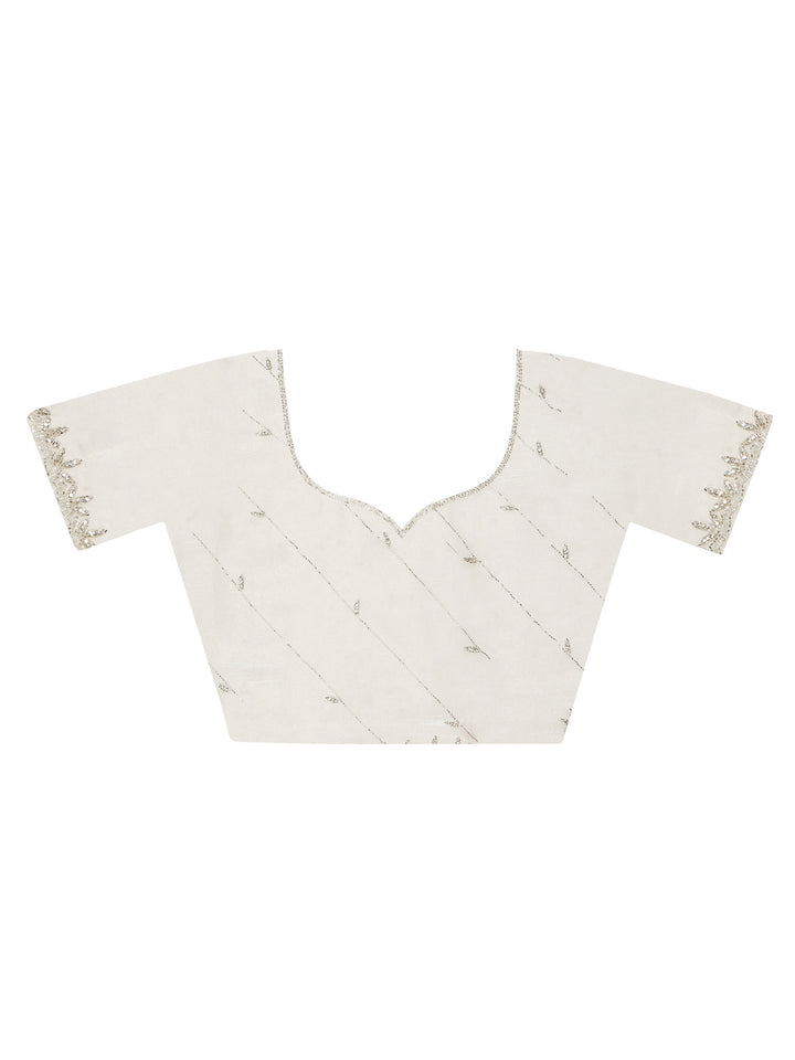 White Organza Tissue Saree