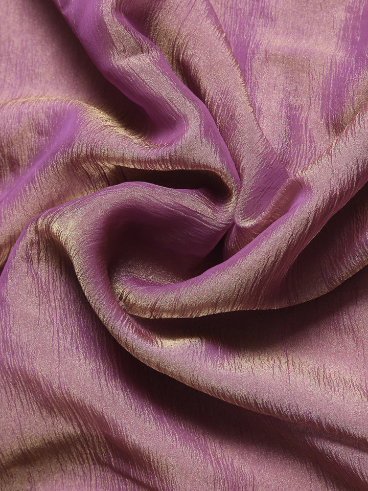 Dusty Mauve Crepe Organza