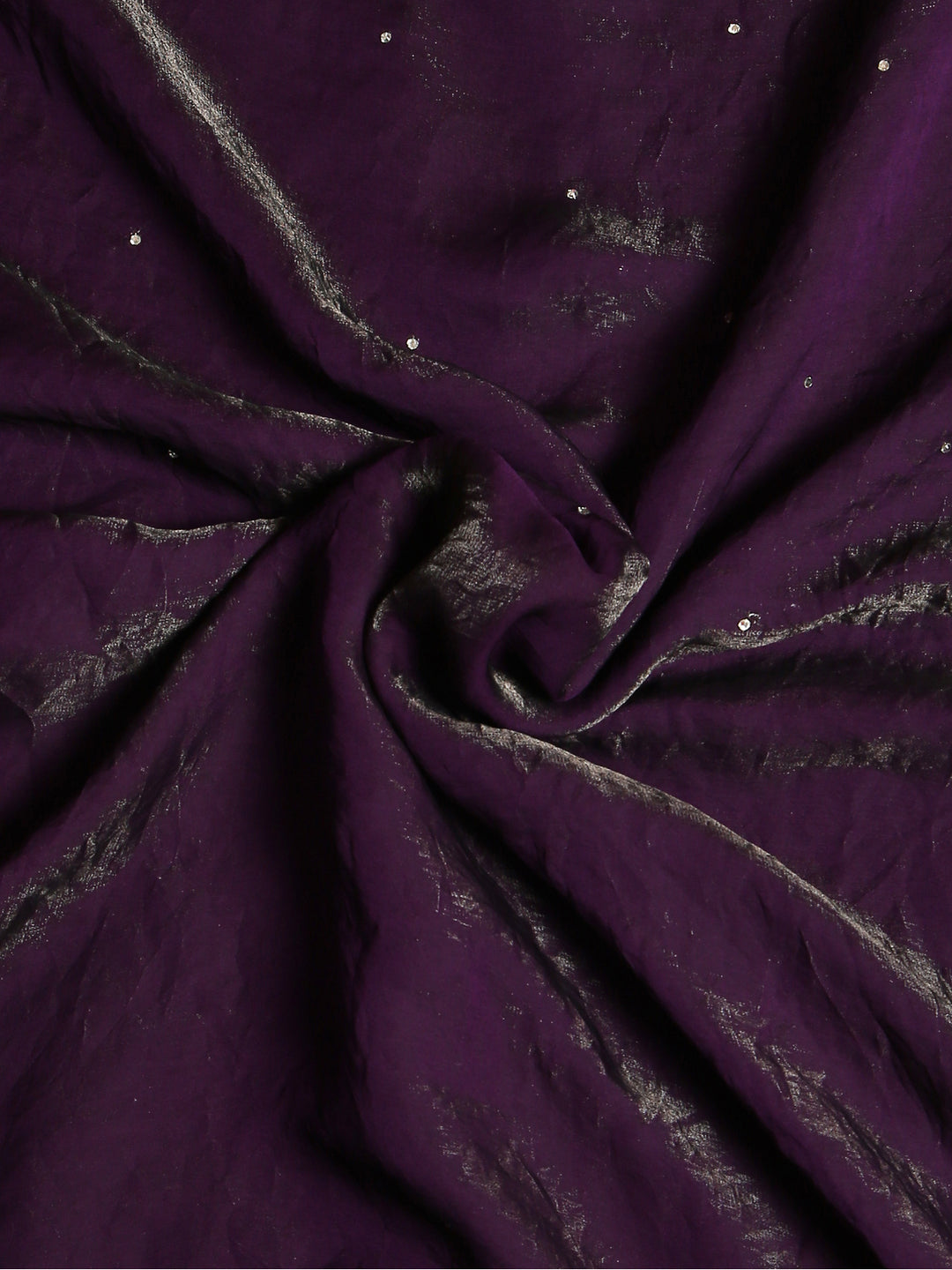 Deep Violet Satin Tissue Saree