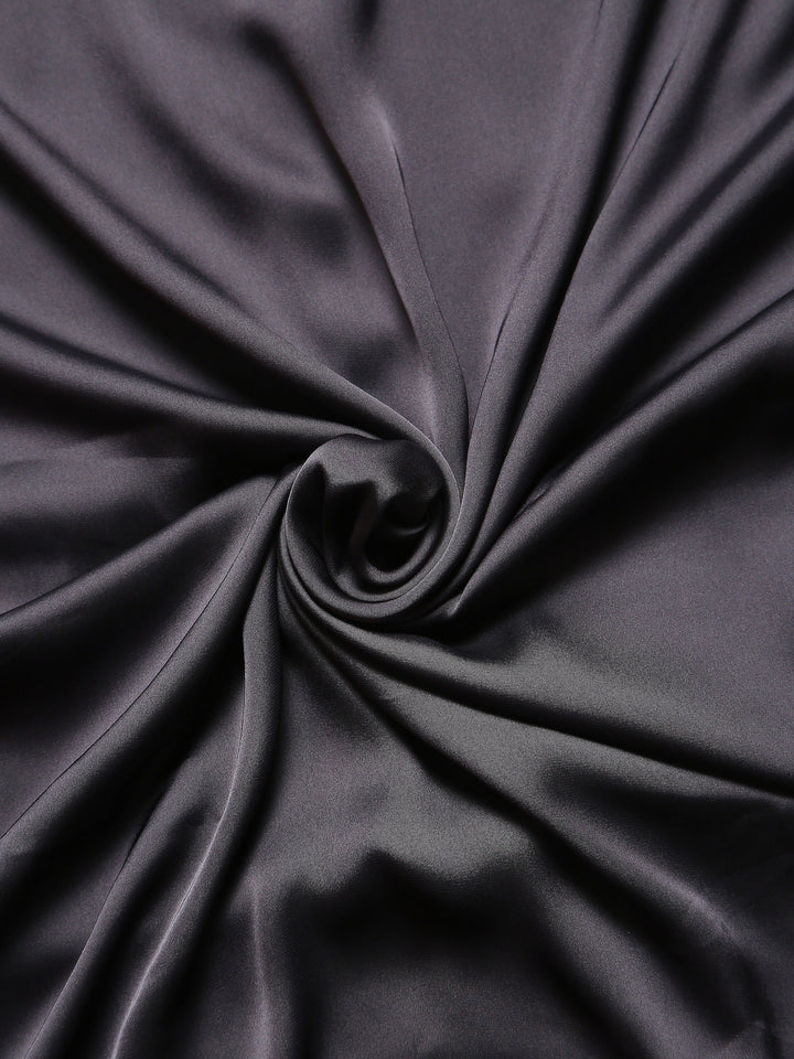 Steel Grey Satin Silk Saree