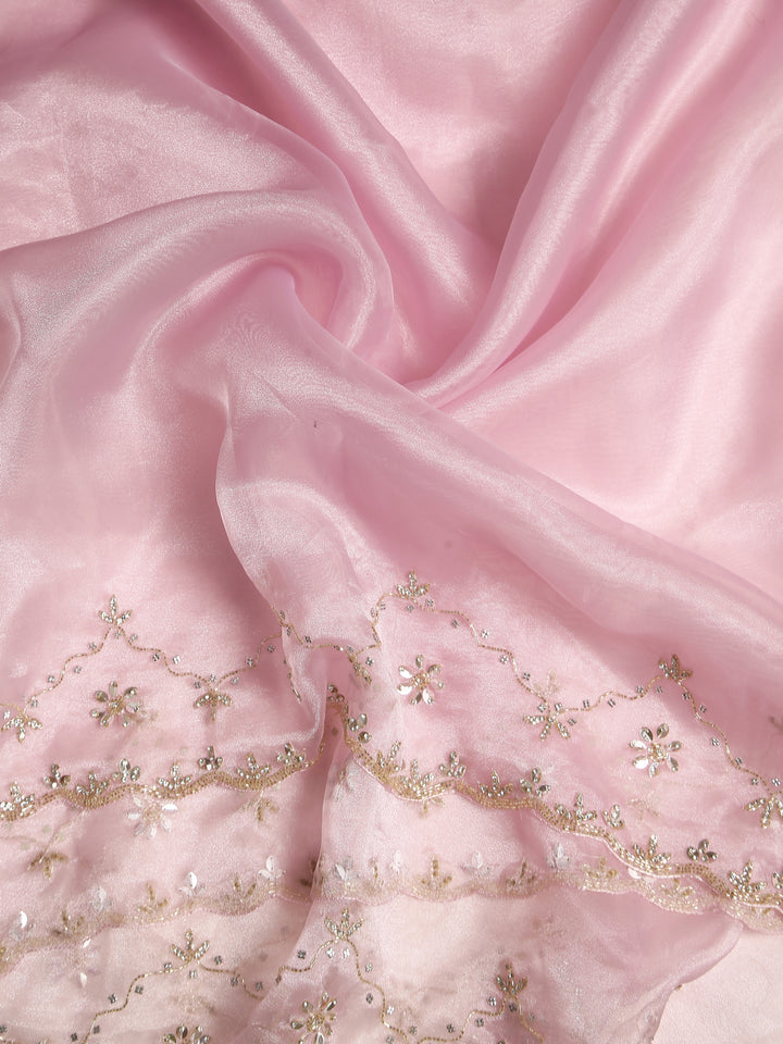 Lavender Organza Saree