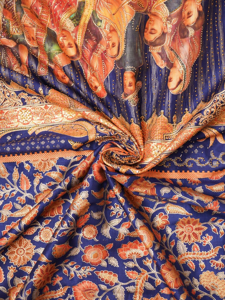 Royal Blue Patola Silk Saree