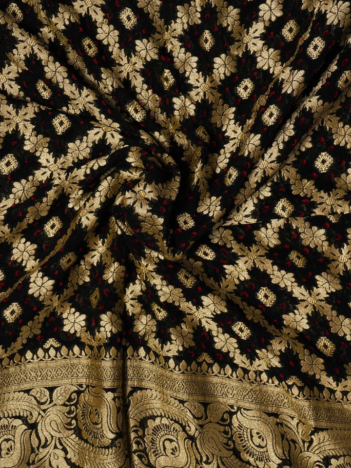 Coco Black Khaddi Georgette Saree