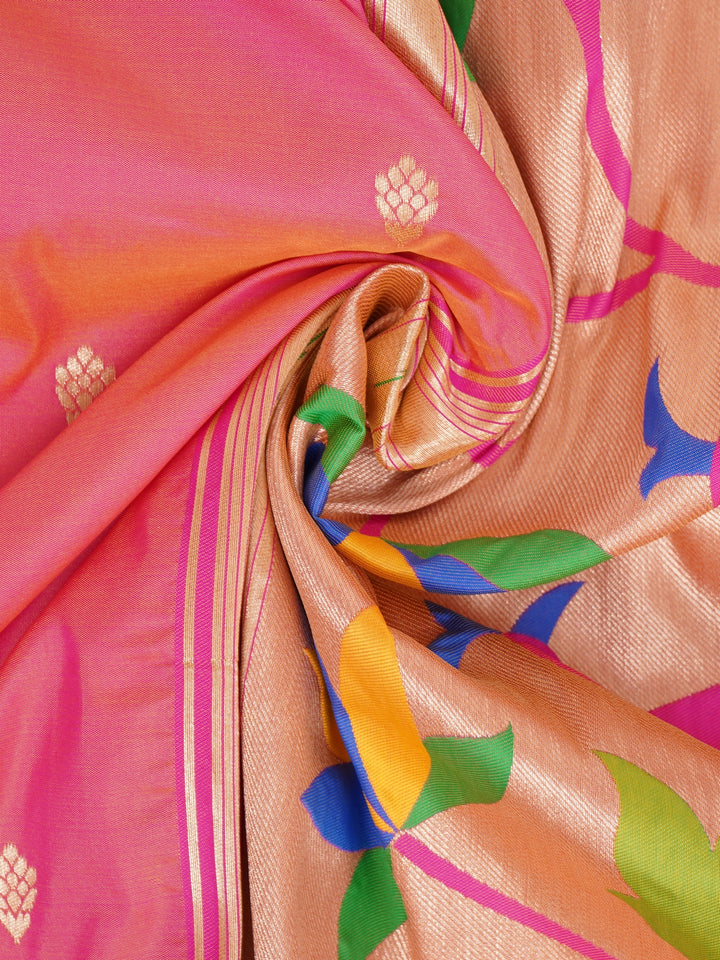 Blush Pink Paithani Silk Saree