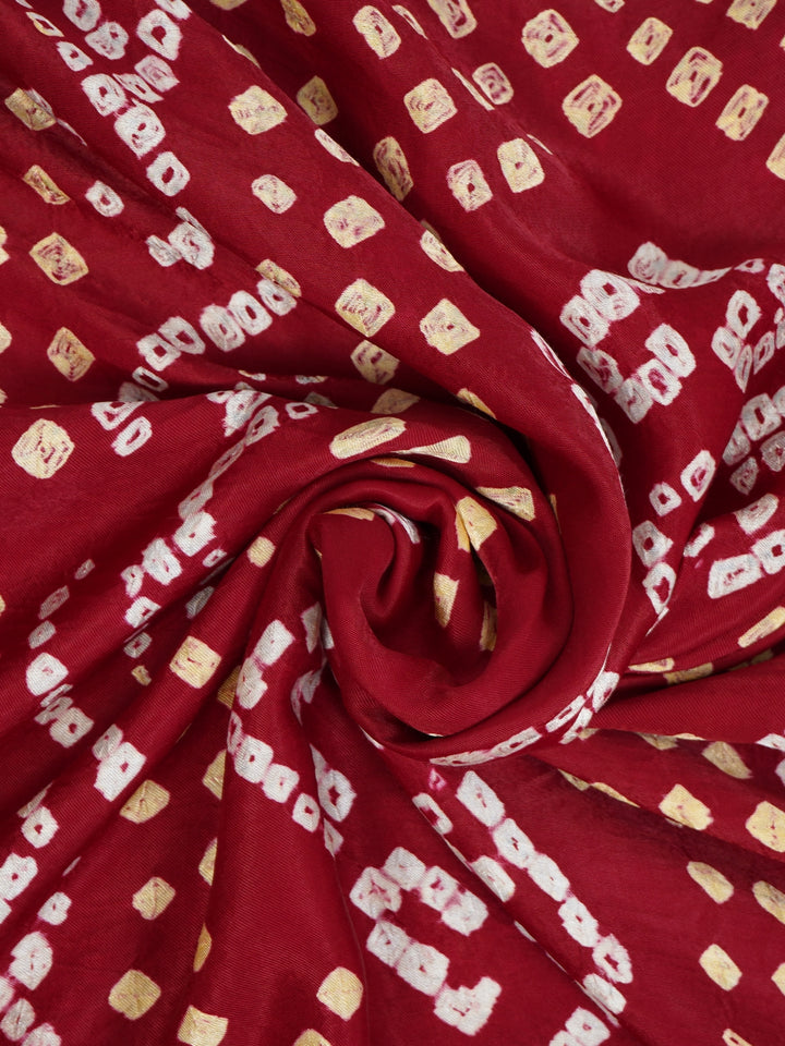 Brick Maroon bandhani Saree