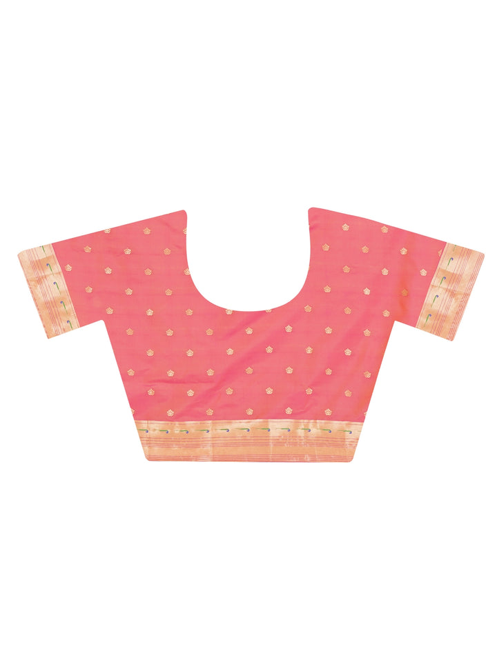 Blush Pink Paithani Silk Saree