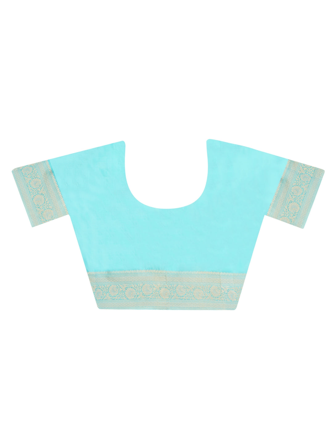 Aqua Blue Katan Silk Saree