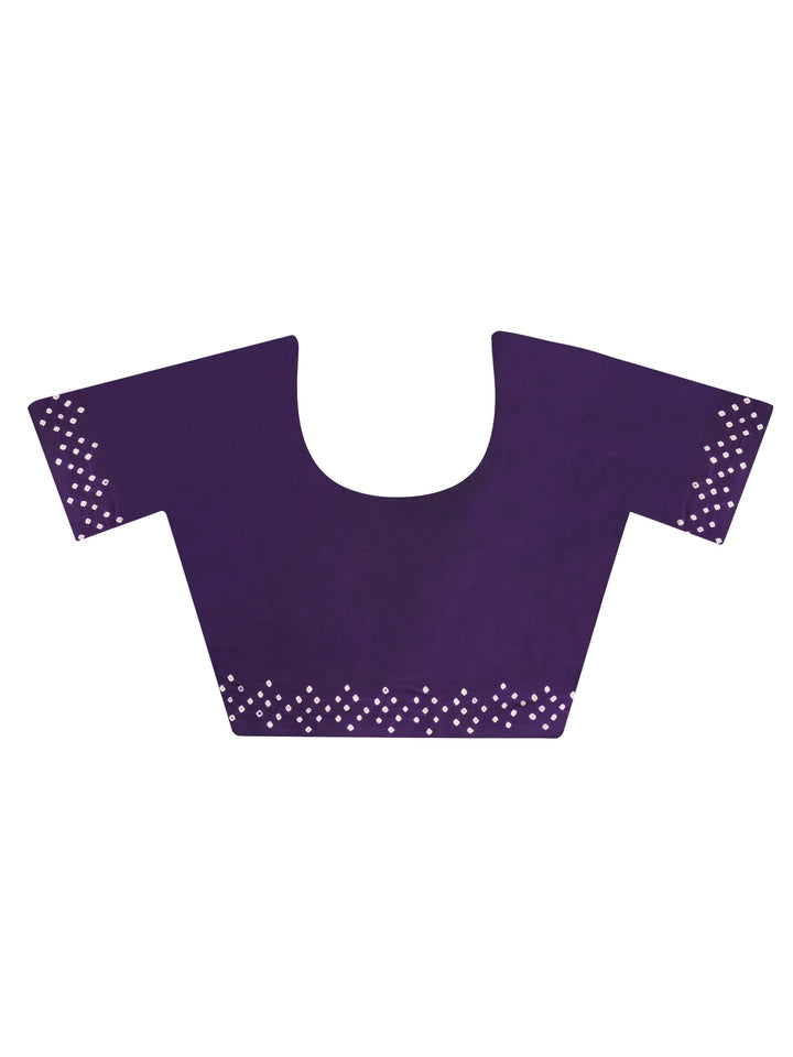 Purple Bandhani Saree