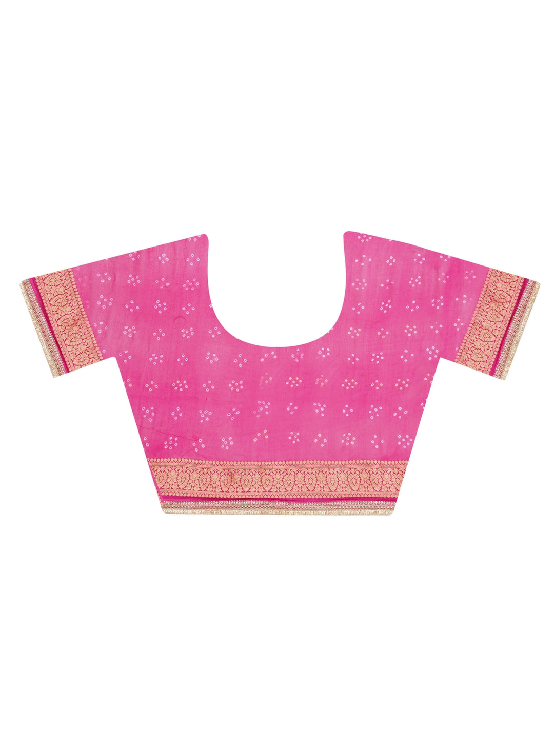 Pink Khaddi Georgette Bandhej Saree