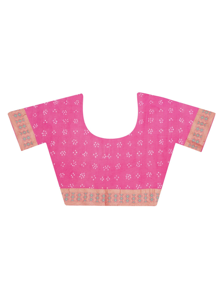 Hot Pink Khaddi Georgette Saree