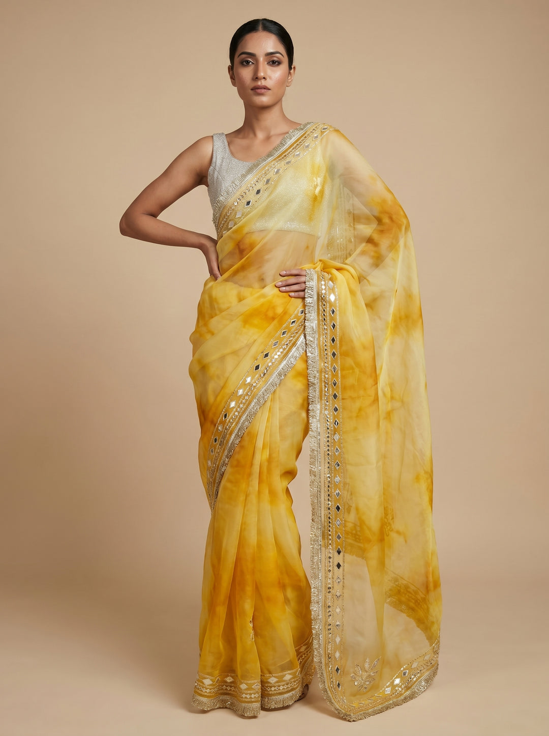 Ombre Yellow Saree