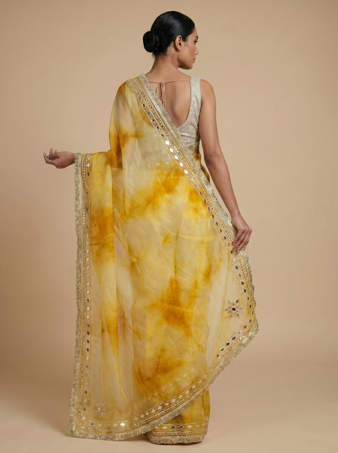 Ombre Yellow Saree
