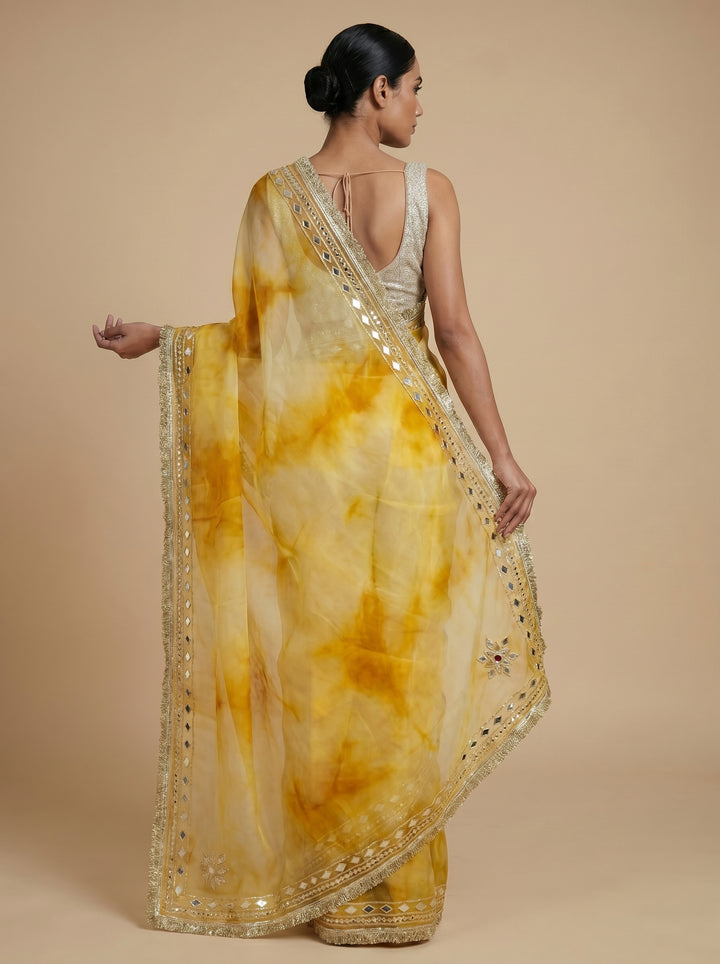 Ombre Yellow Saree