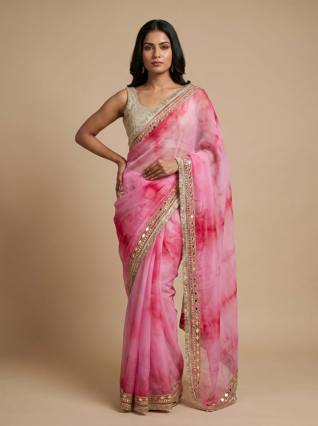 Ombre Pink Saree