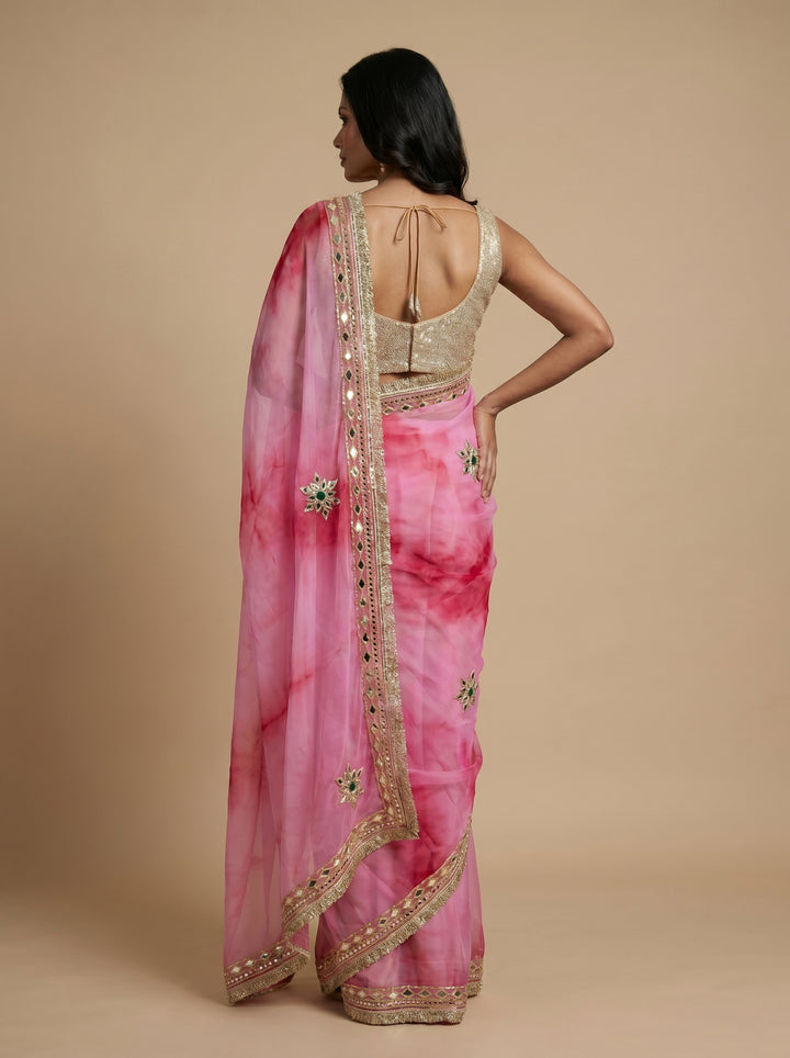 Ombre Pink Saree