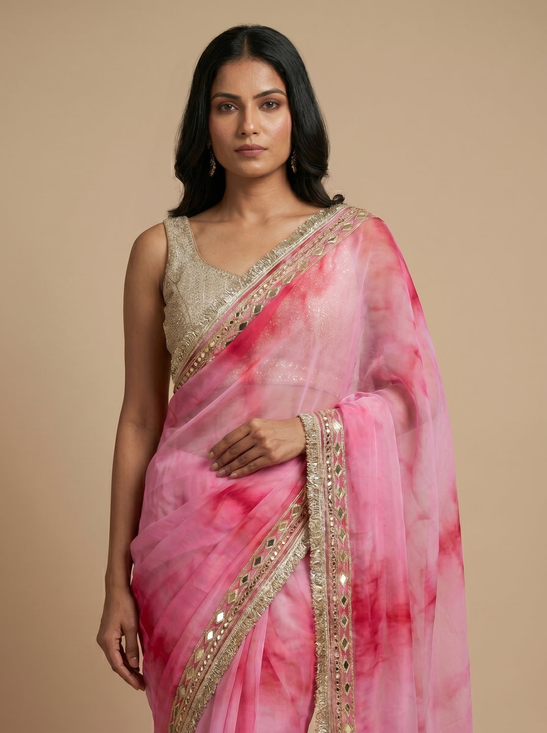 Ombre Pink Saree