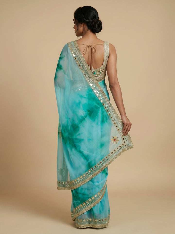Ombre Blue Saree
