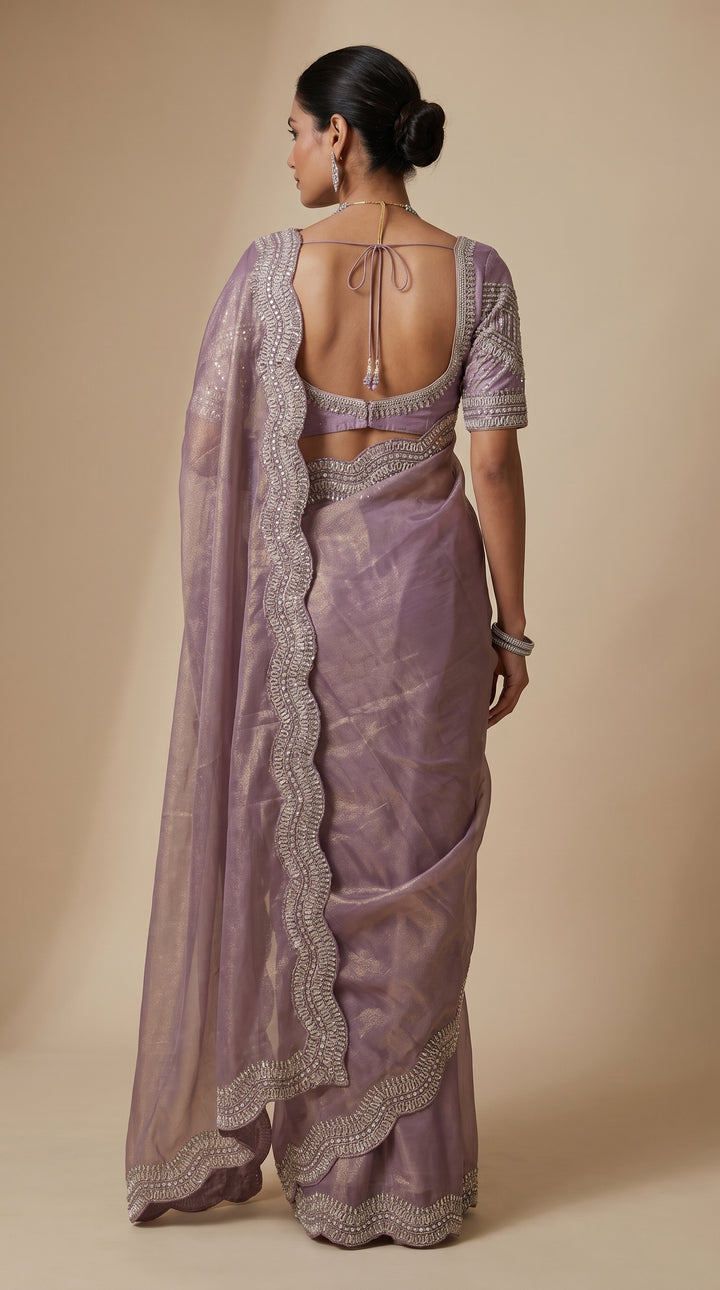 Deep Maroon Saree