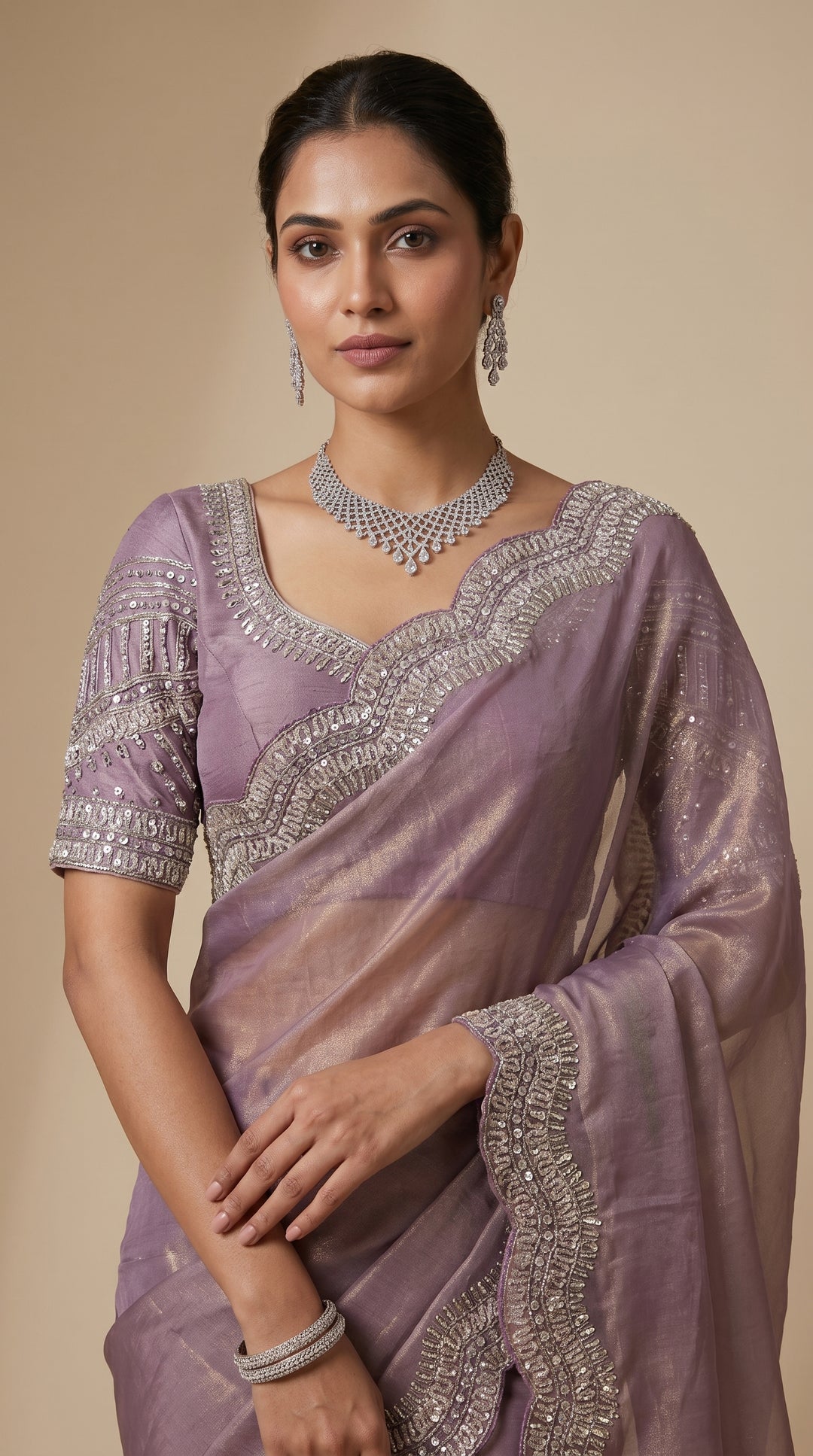 Deep Mauve Saree